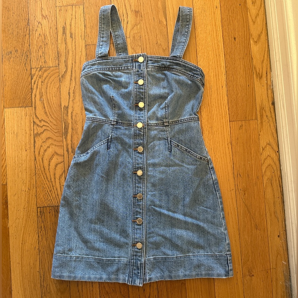 Michael Kors Button-Front Denim Dress